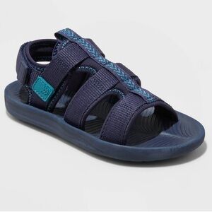 All in Motion Boys’ Ankle Strap Lumi Sandal Navy Blue